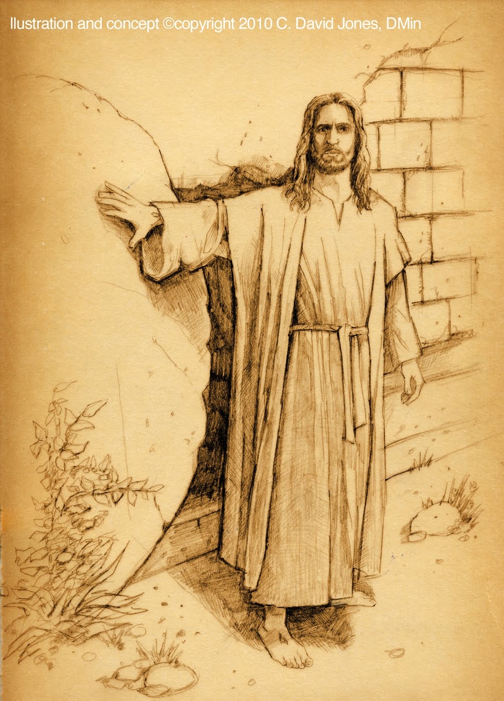 Иисус Христос рисунок карандашом