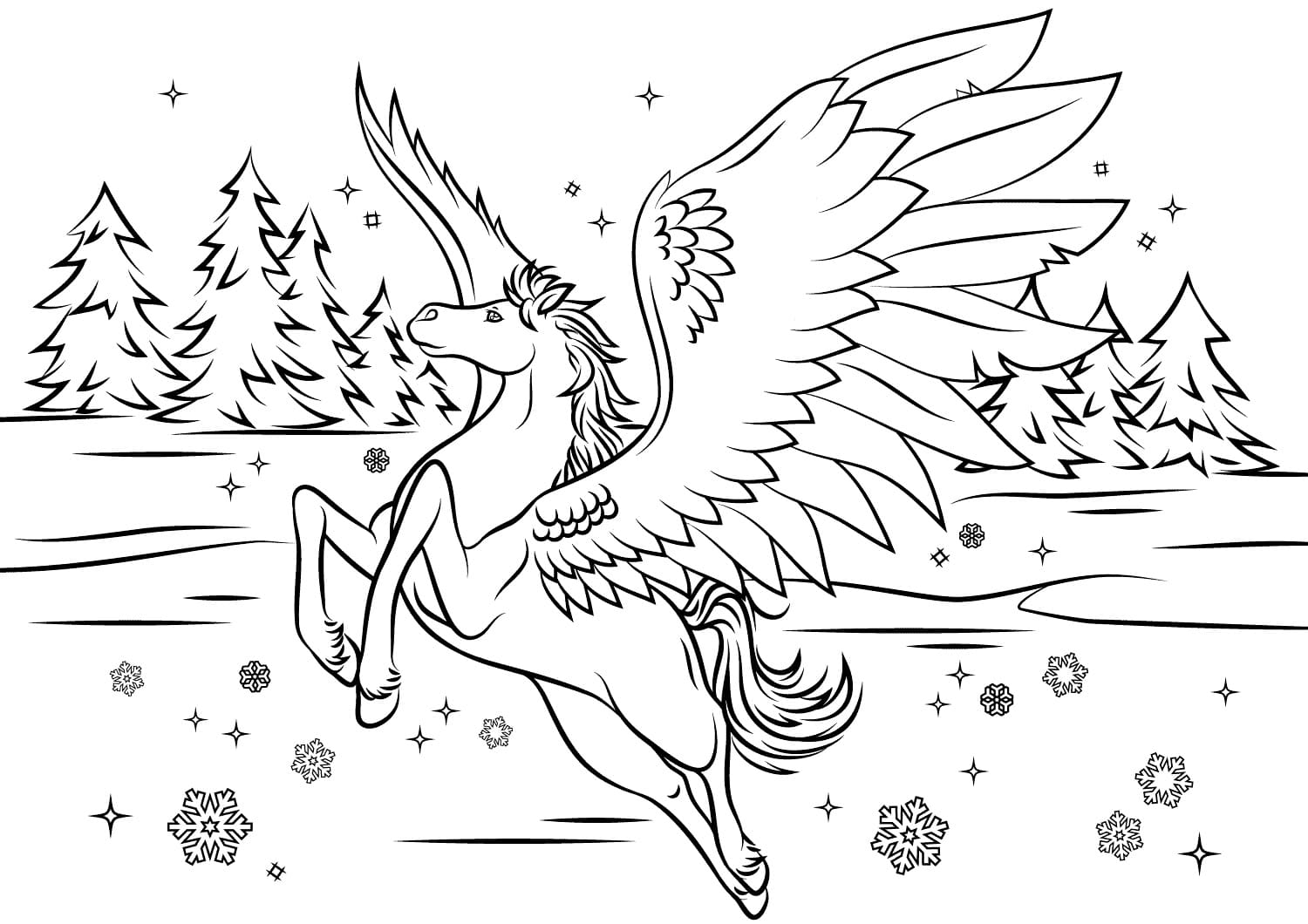 Играть в Единорог с крыльями онлайн