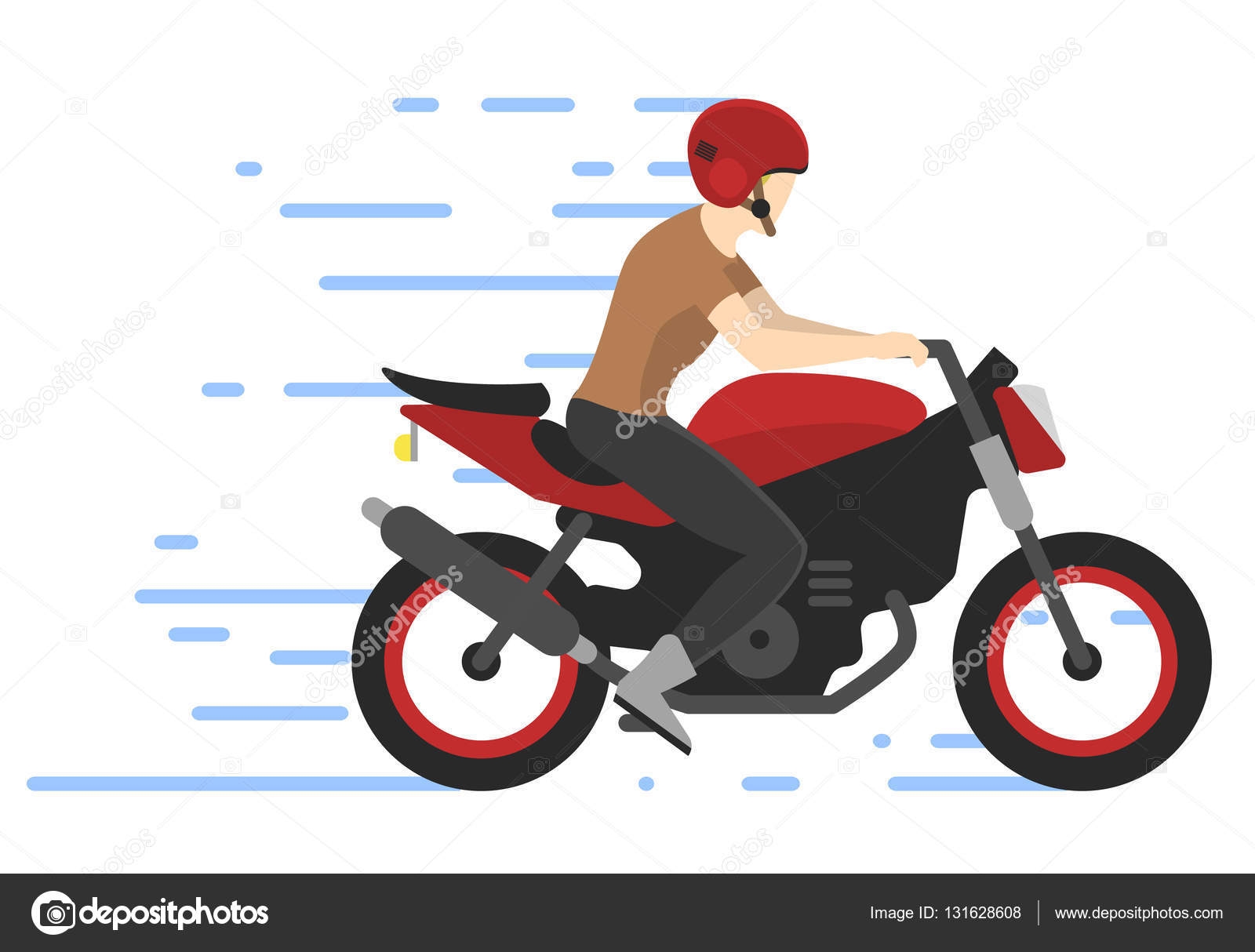 Человечек на мотоцикле
