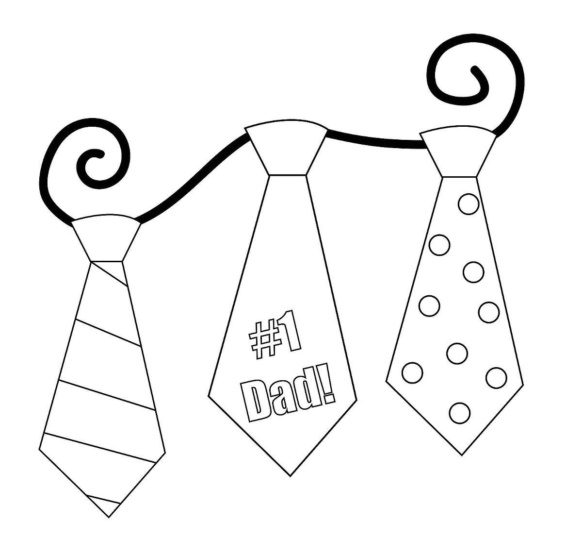 Раскраска галстук на 23 февраля