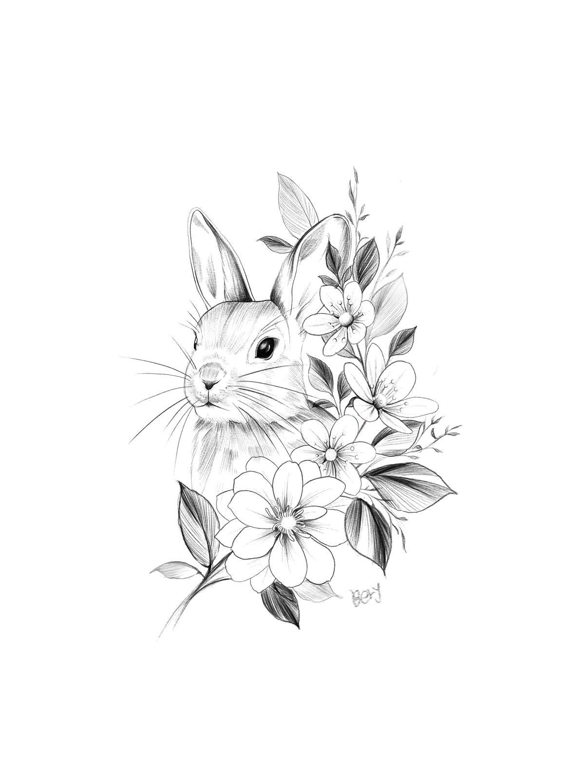 Татуировка Заяц (кролик) | Значения | 96 фото и эскизов — Лучшая подборка!