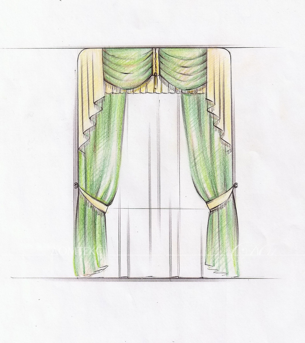 Как нарисовать занавески