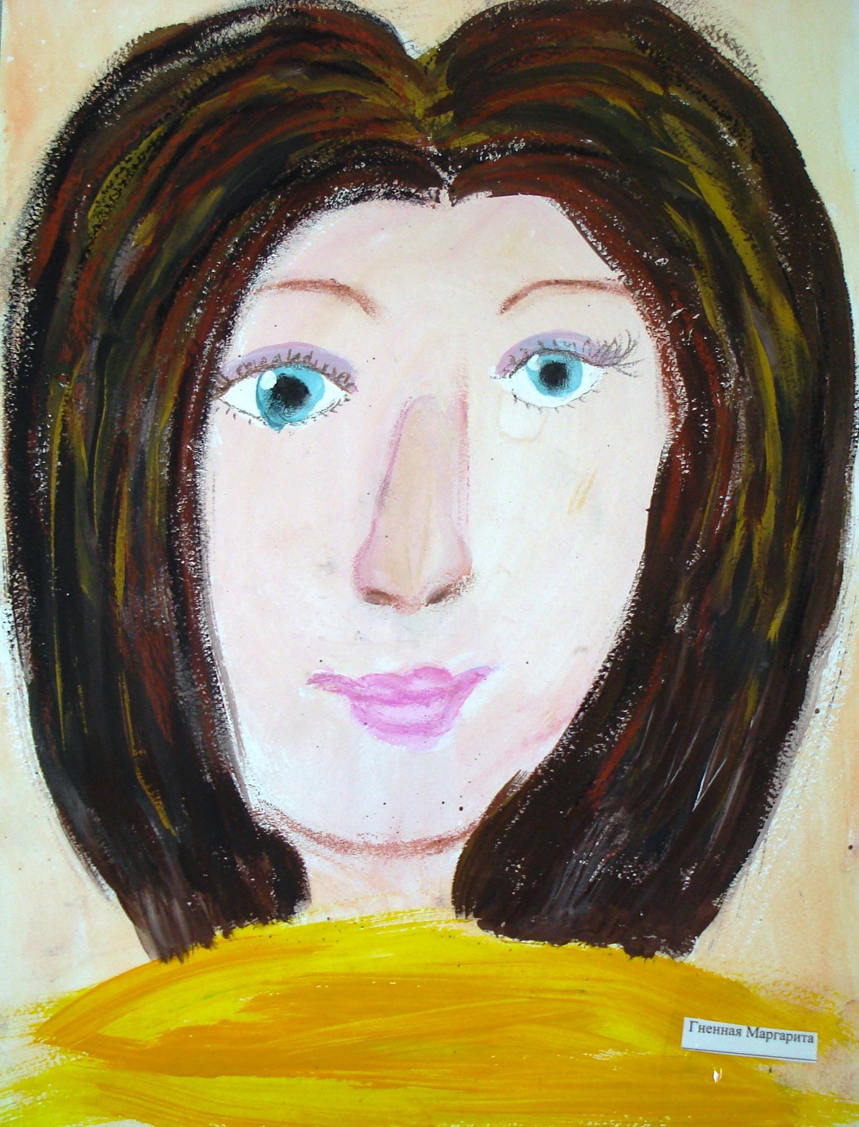 Портрет гуашью для детей 6 лет