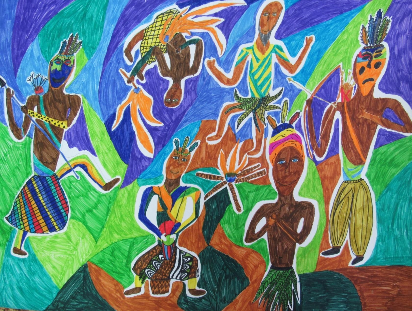 Африканский ребенок рисунок