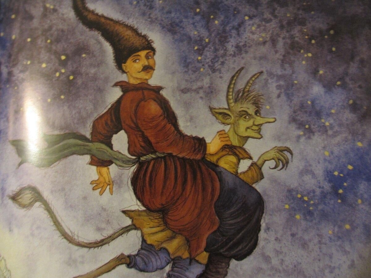 Иллюстрация к произведению Гоголя ночь перед Рождеством