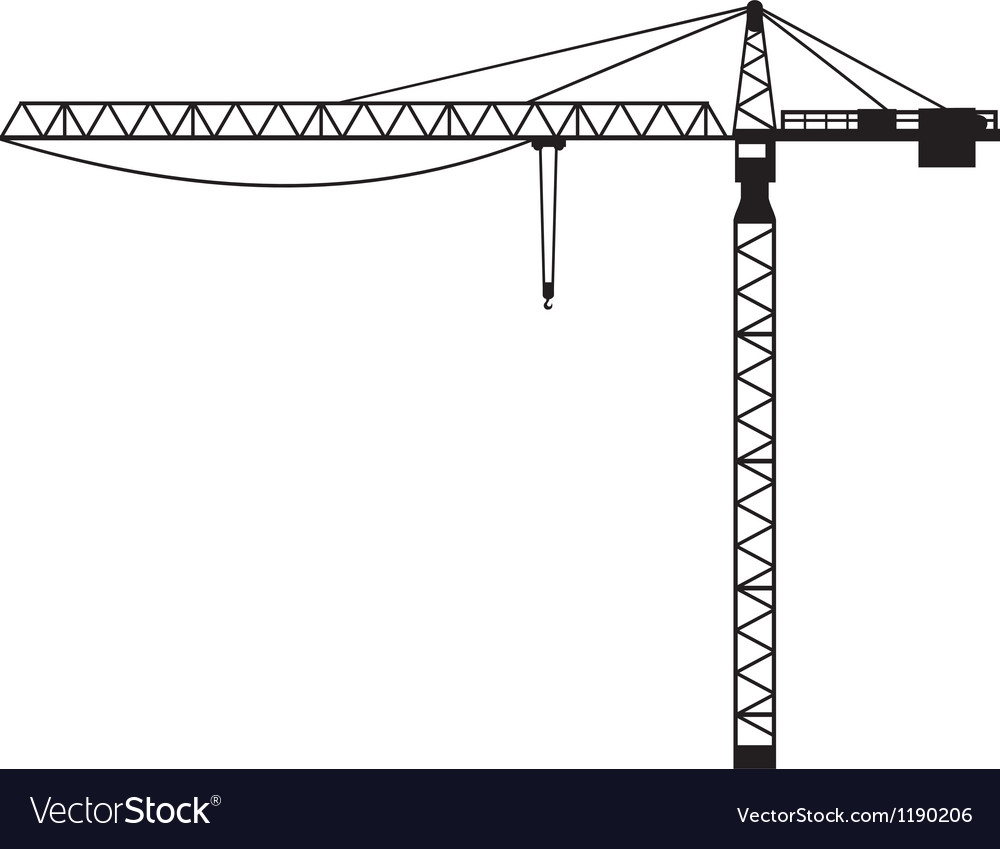 Строительный кран рисунок карандашом