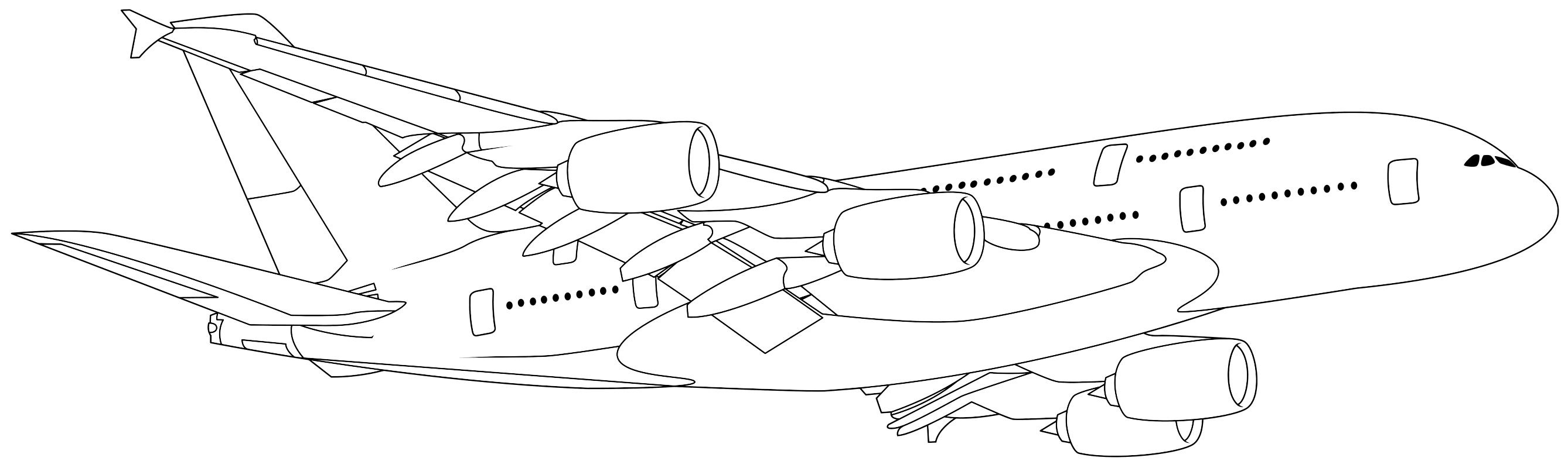 Раскраска самолета Airbus a380
