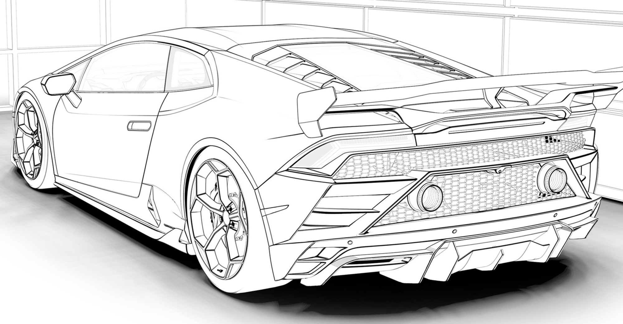 Раскраска Lamborghini Huracan