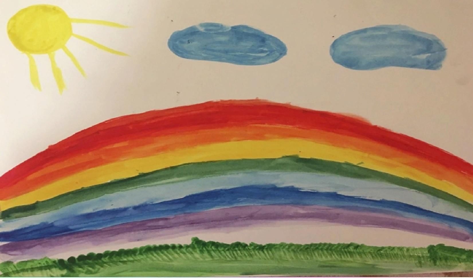 Рисование радуга старшая группа. Рисование Радуга. Радуга красками для детей. Радуга карандашом для детей. Радуга красок рисование.