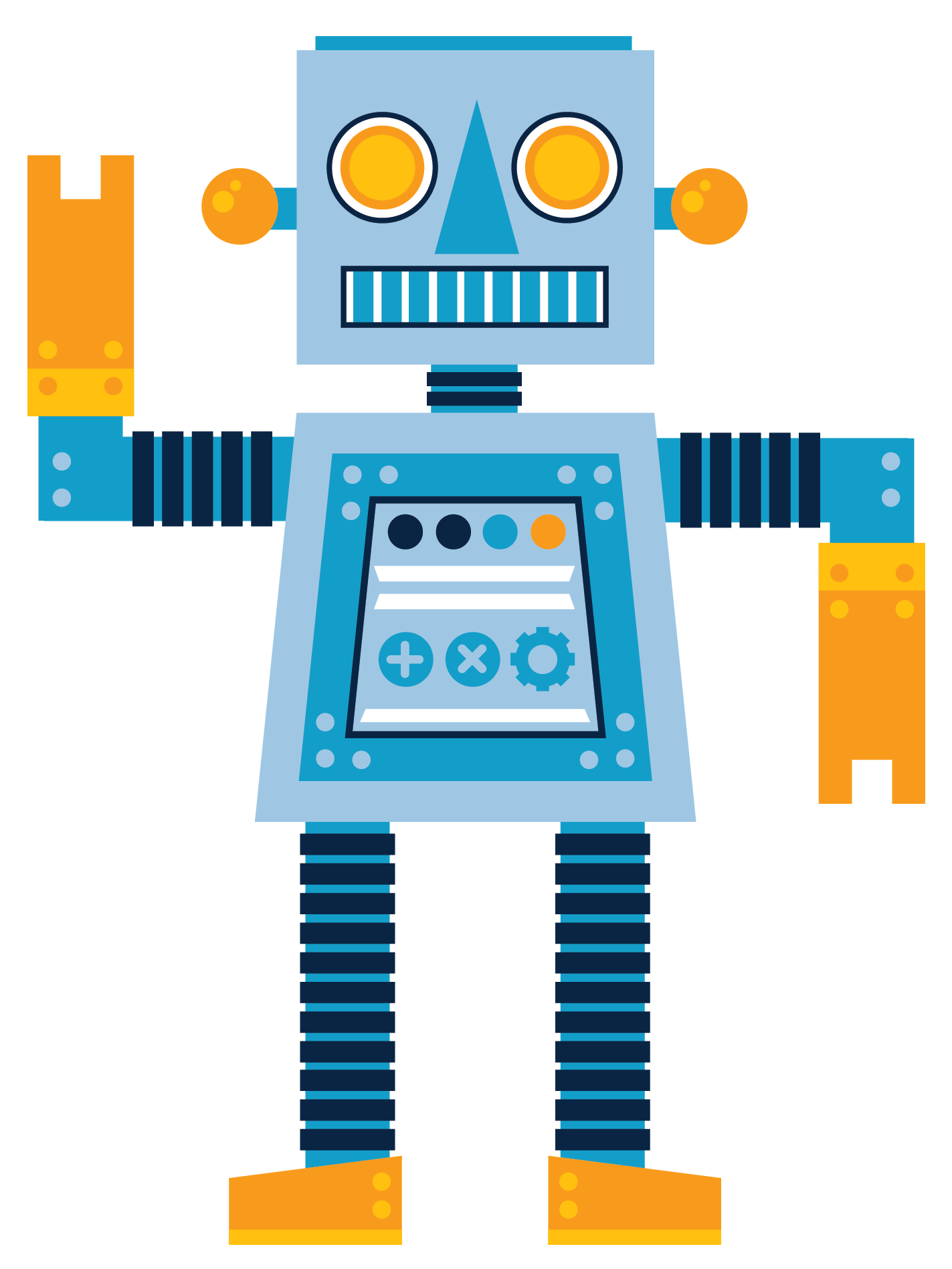 Изображение робота для детей. Робот мультяшный. Квадратный детский робот. Робот цветной для детей.