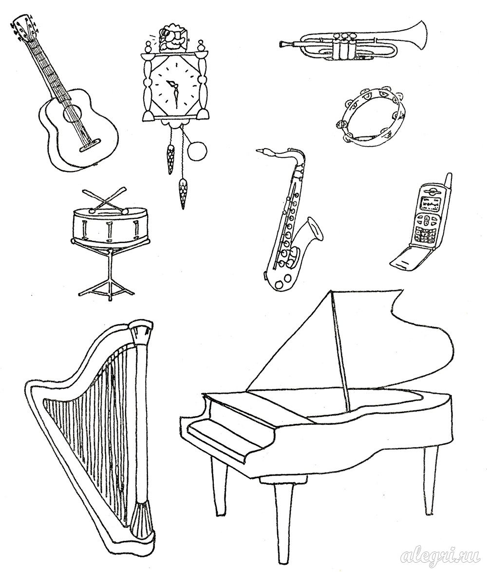 Нарисовать музыкальные инструменты 2 класс урок музыки