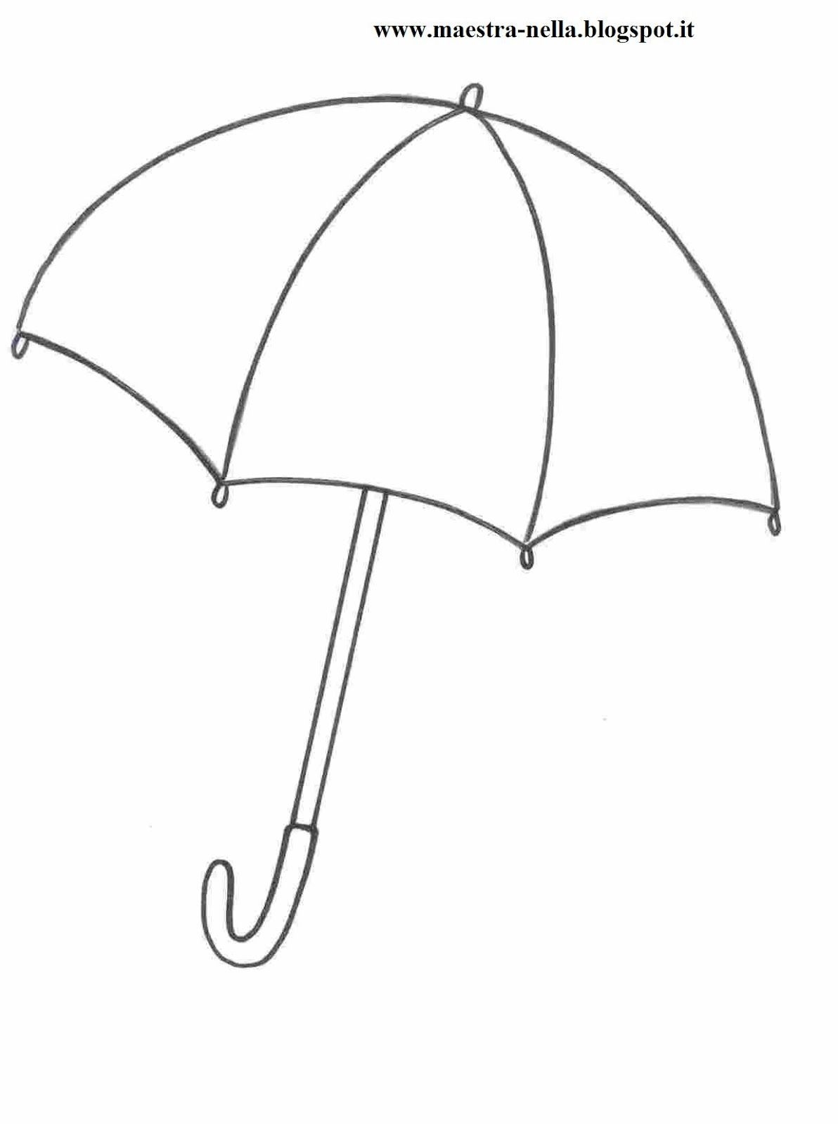 Зонтик раскраска для детей