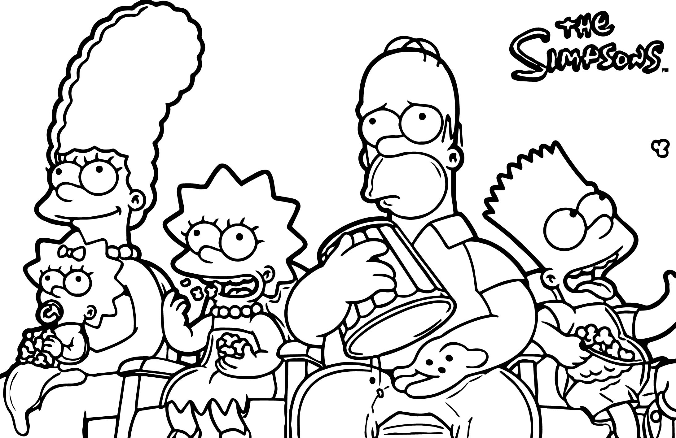 Семья Симпсонов раскраска