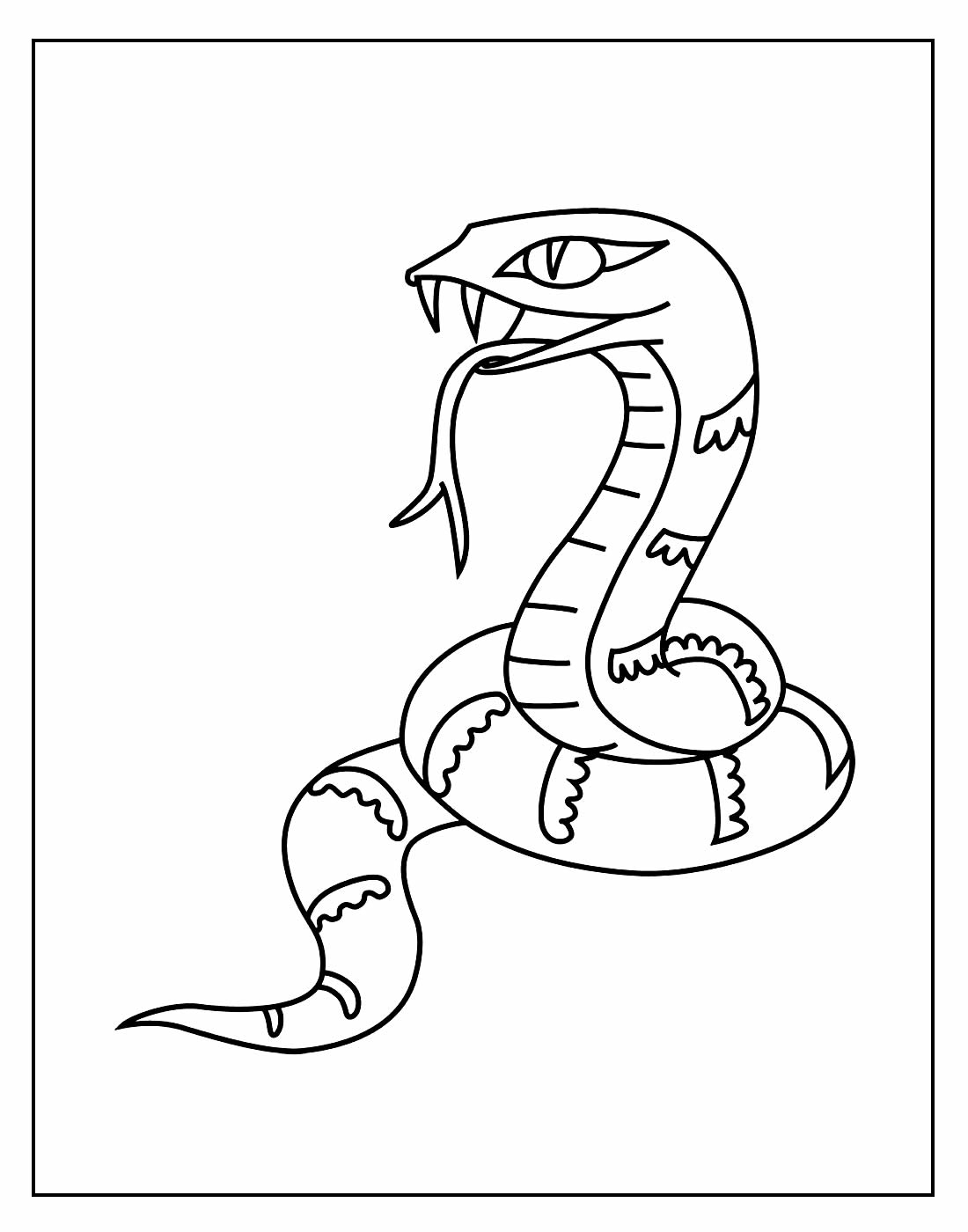 Змея рисунок раскраска