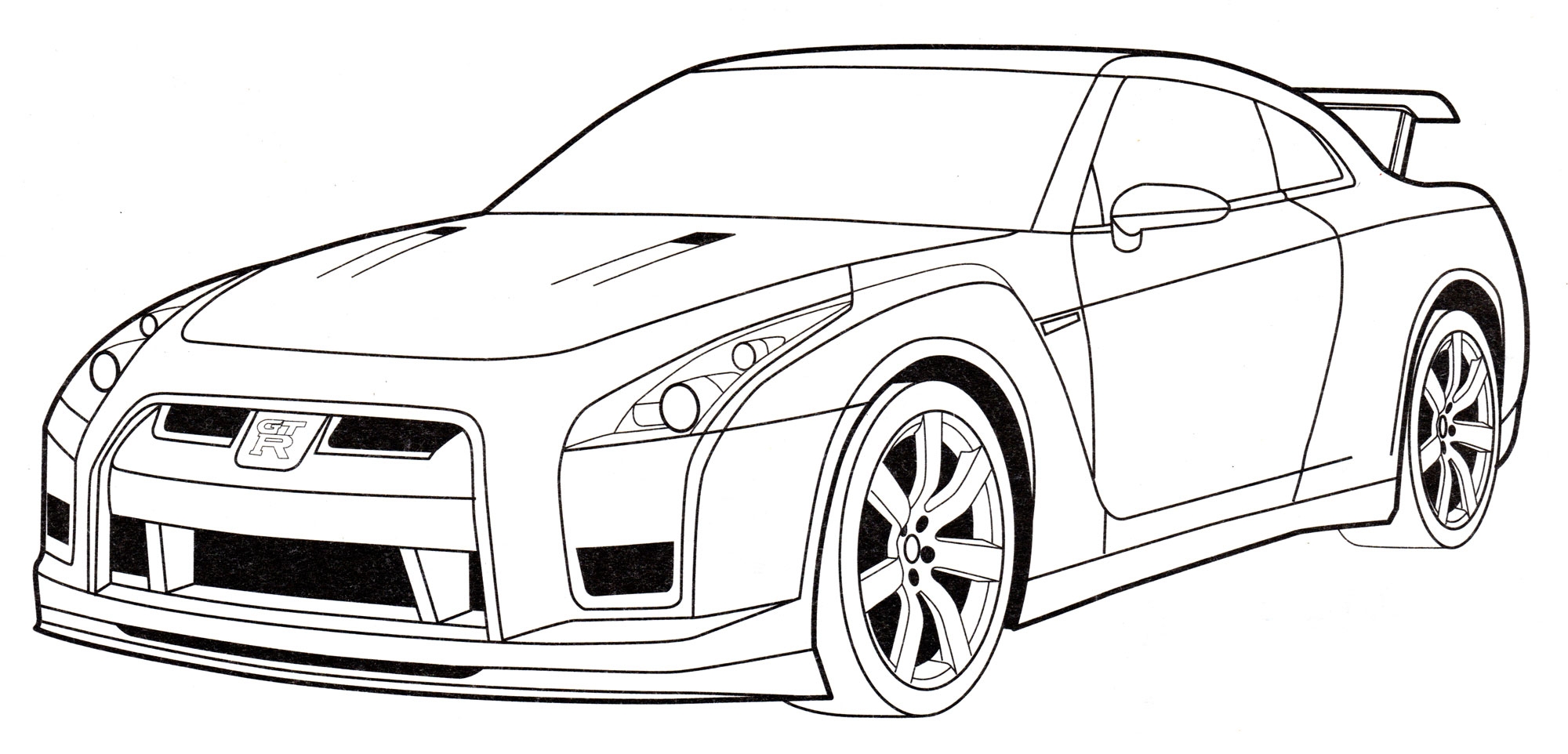 Nissan GTR r35 раскраска