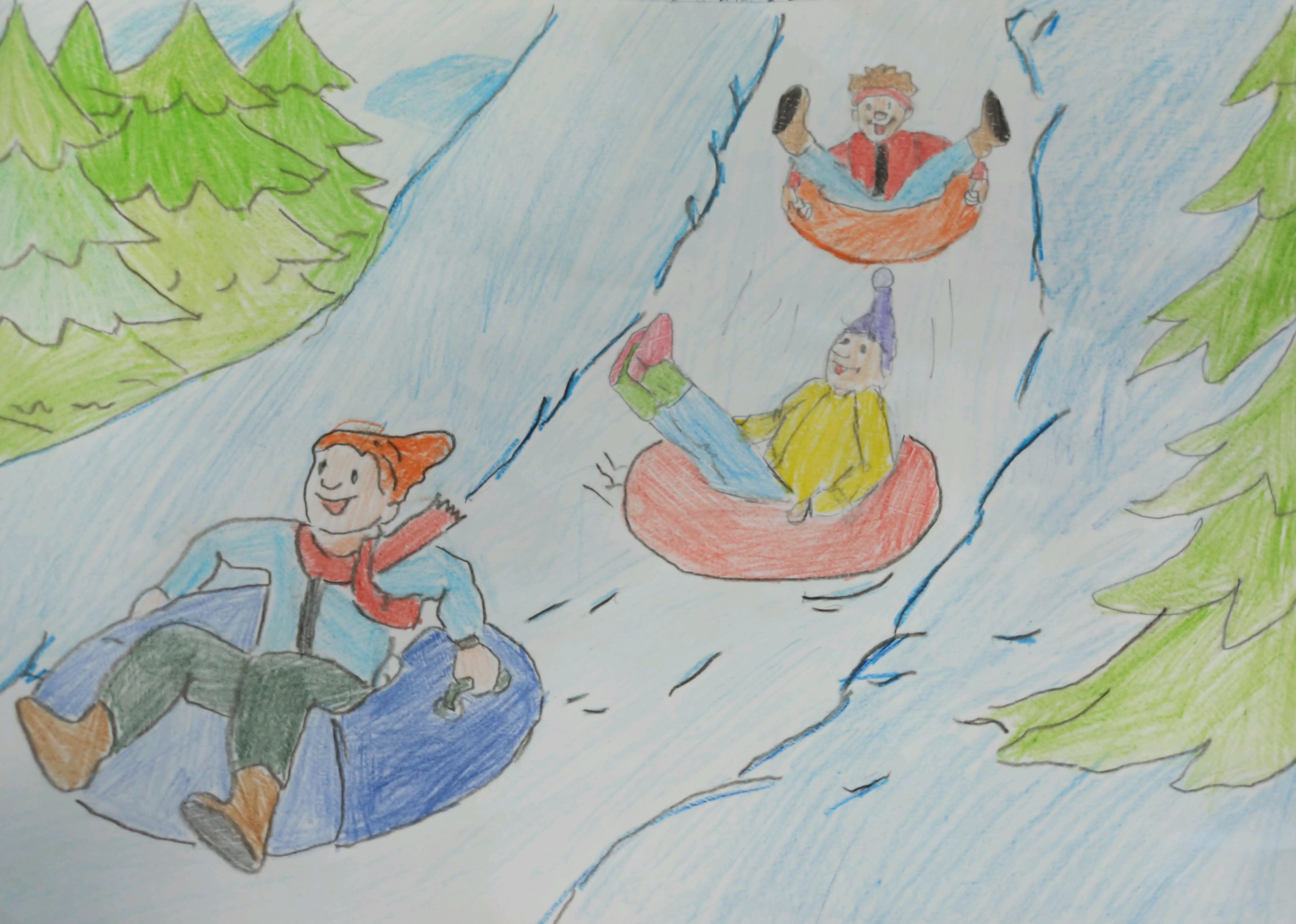 Рисунок зимние забавы 3 класс