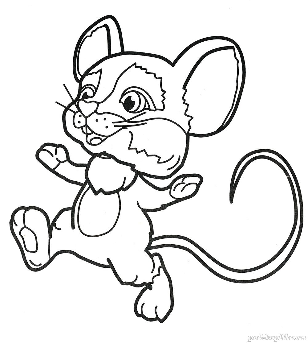 Мышка из Репки раскраска для детей