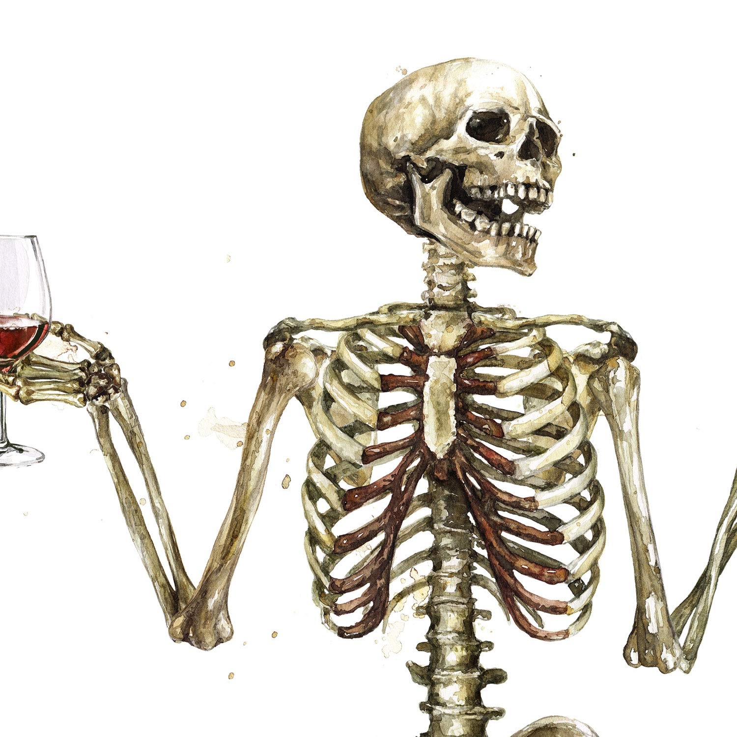 Скелет с бутылкой