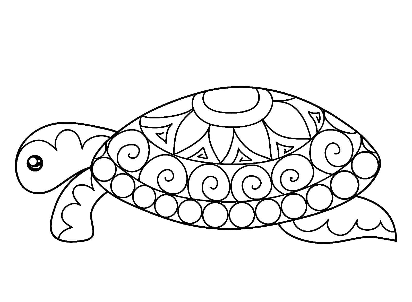 Зеленая морская черепаха раскраска