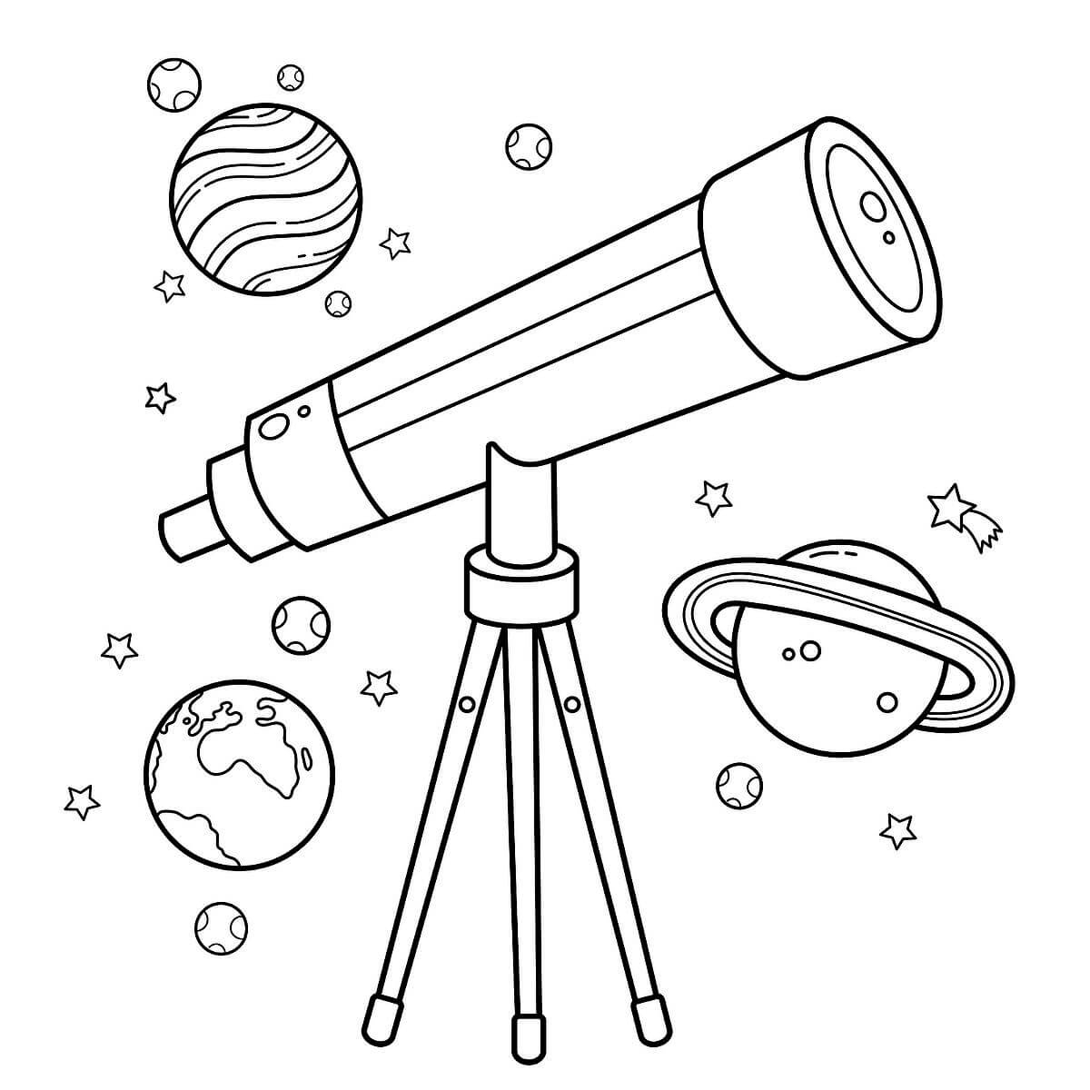 Телескоп детская раскраска