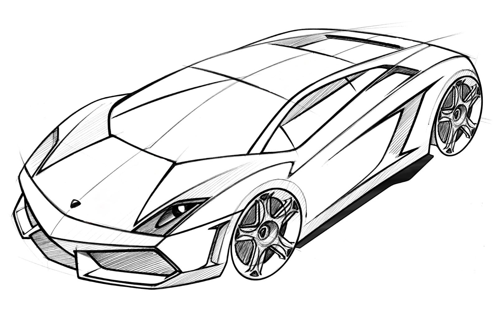 Раскраска Суперкар Lamborghini Aventador | Раскраски для детей печать онлайн