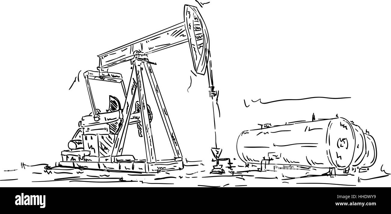 Раскраска нефтяная качалка