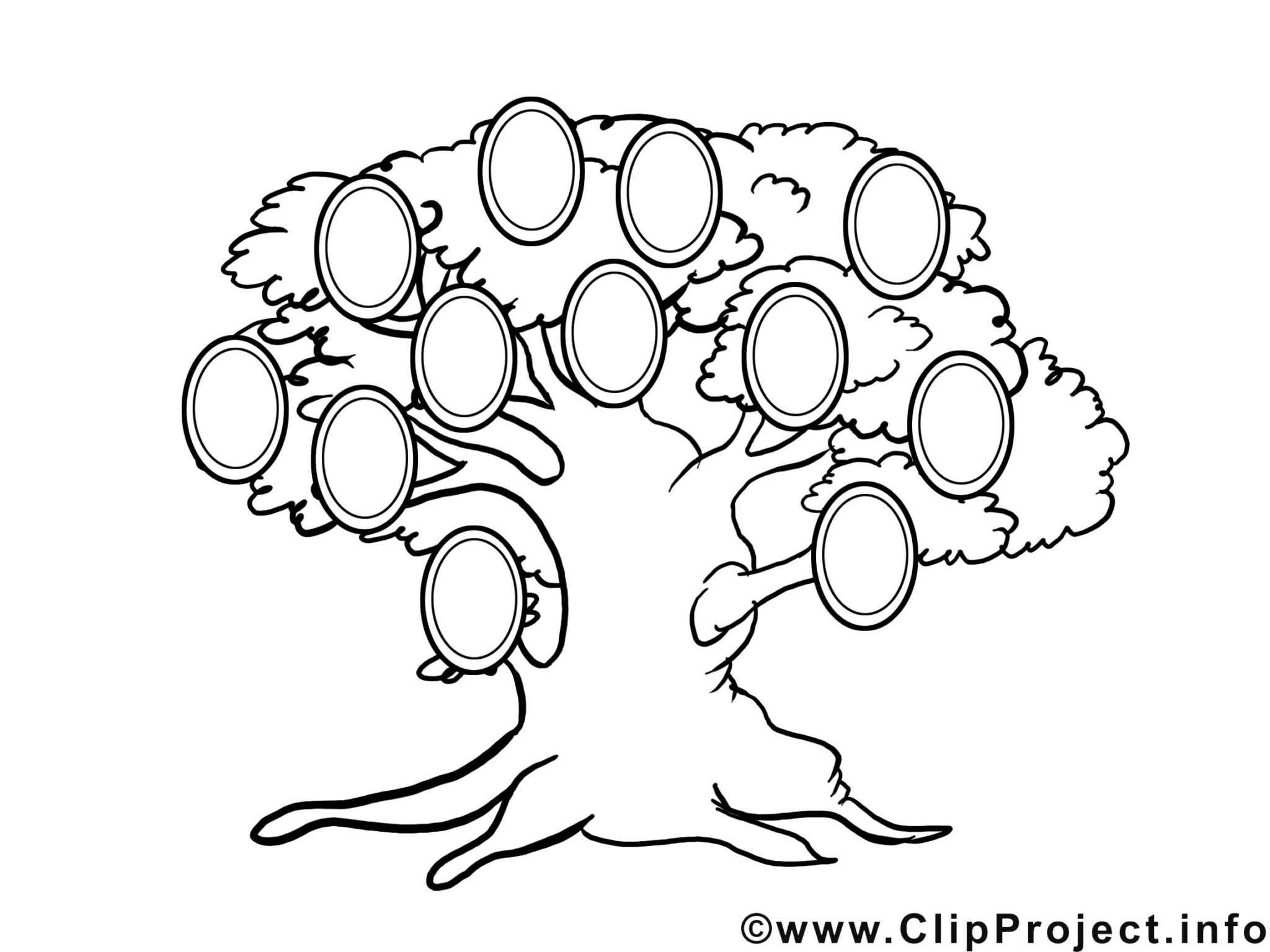 Раскраска генеалогическое дерево семьи