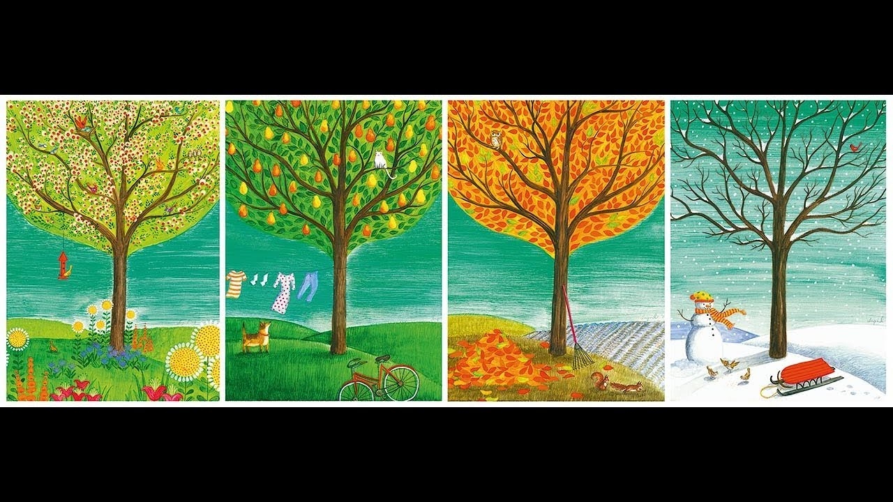 Экология времена года. Времена года иллюстрации. Нарисовать времена года. Дерево в разные времена года. Иллюстрации с изображением времен года.