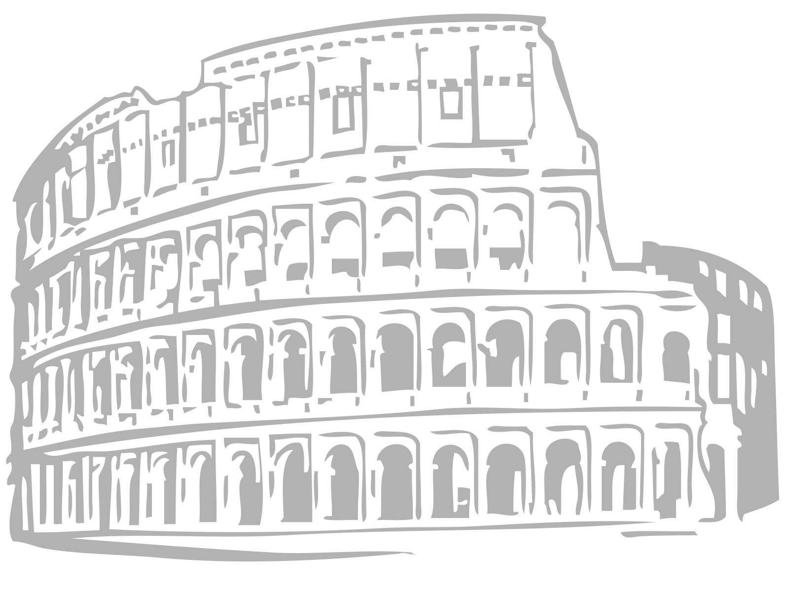 Колизей древний Рим Графика