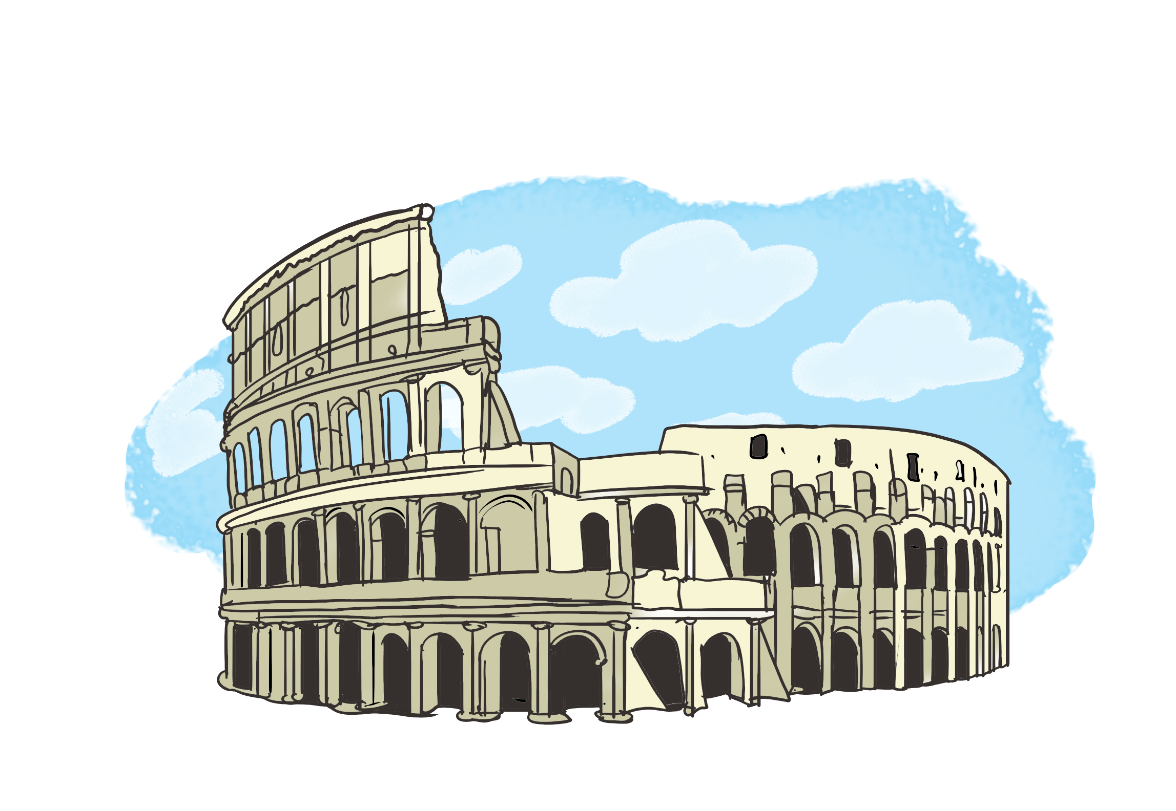 Италия Колизей вектор. Рим Колизей вектор. Колизей в Риме рисунок. Древний Рим Колизей на белом фоне.