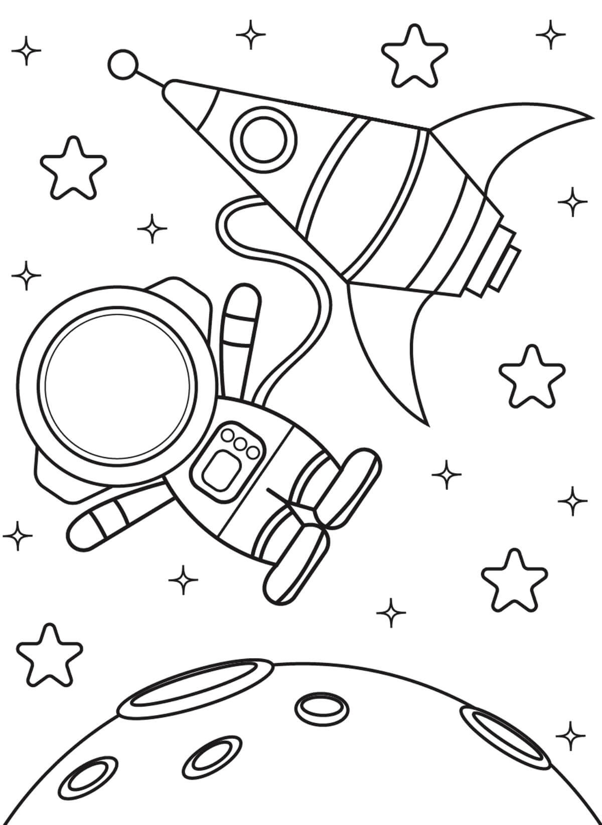 картинки раскраски космос для детей