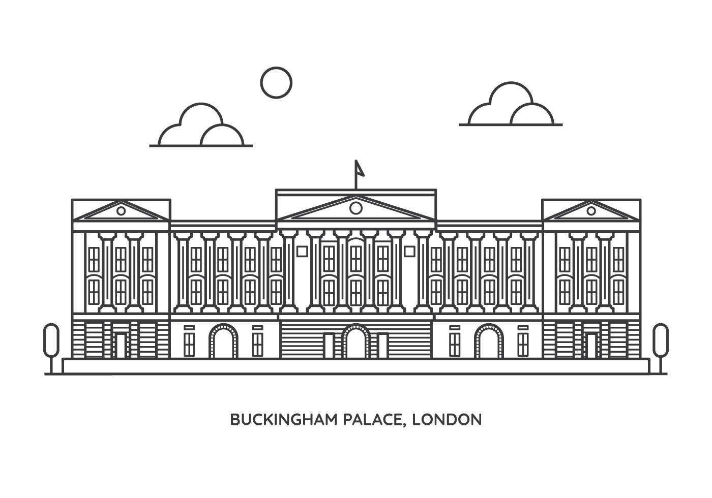 Букингемский дворец в Лондоне раскраска