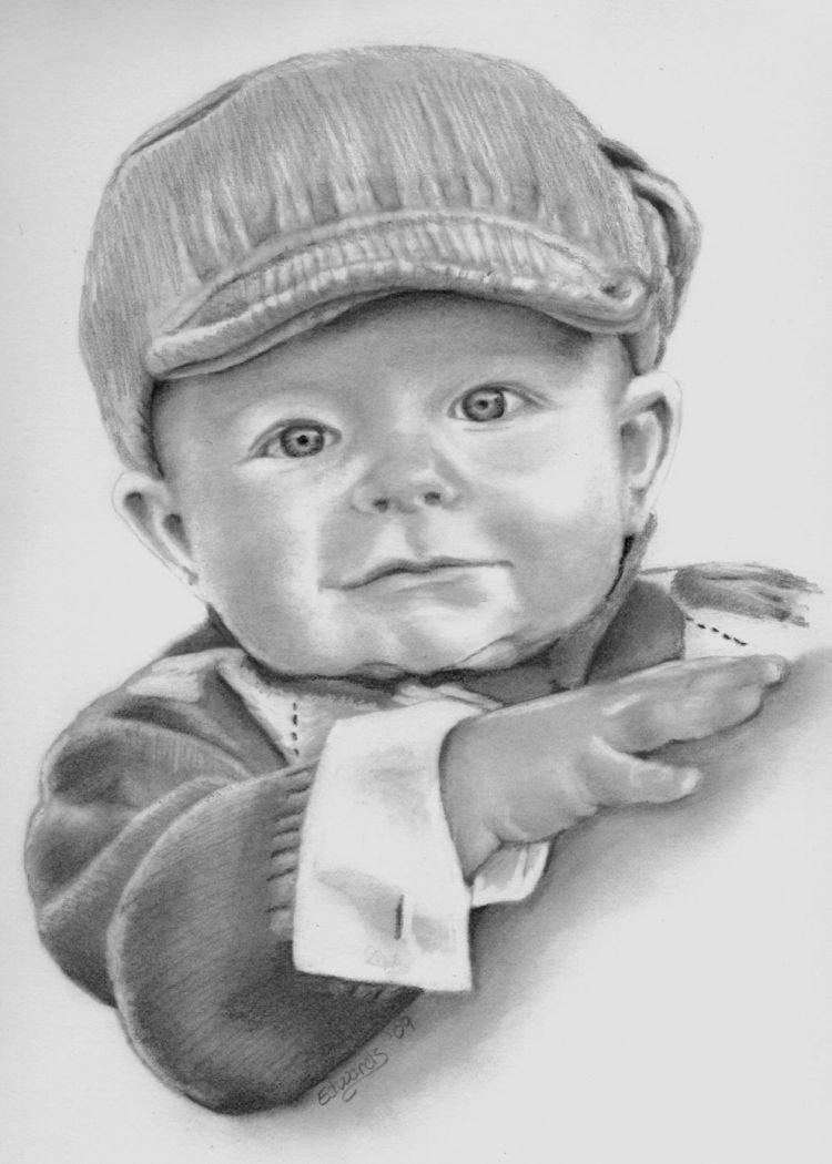 Портрет ребенка карандашом