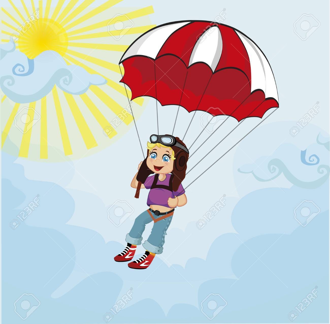 Девочка на парашюте