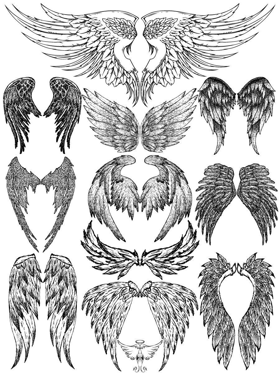Символ два крыла. Тату Крылья. Эскизы татуировок Крылья. Крылья эскиз рисунок. Ангельские Крылья тату эскиз.