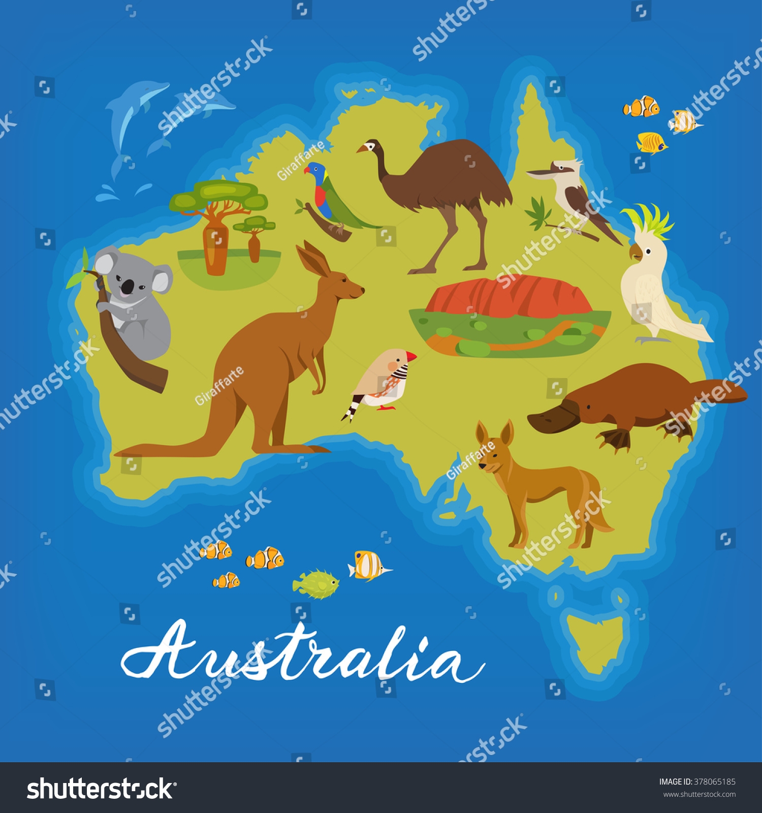 животные австралии для детей