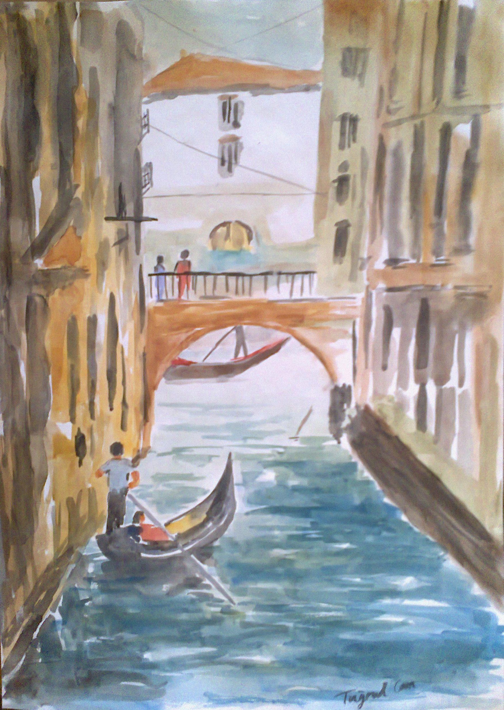 Нарисовать венецианскую ночь