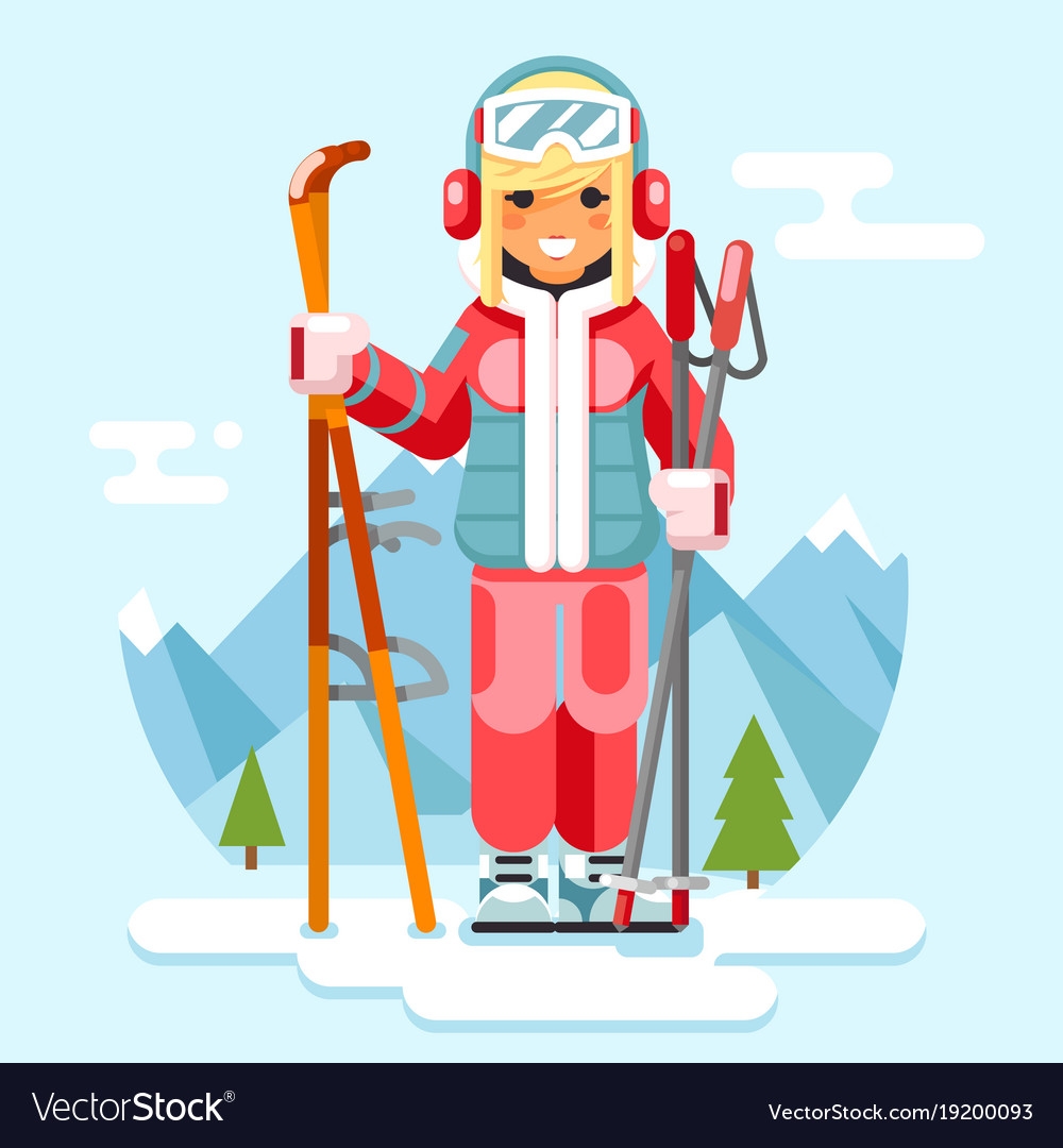 Лыжи в руках