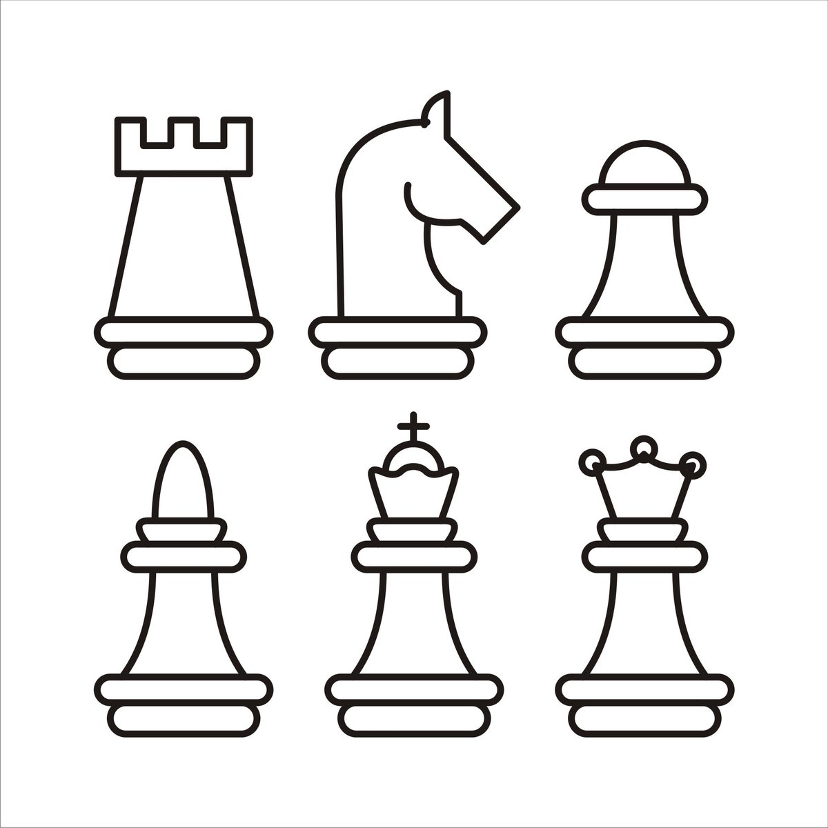 Шахматные фигуры раскраска - 63 фото