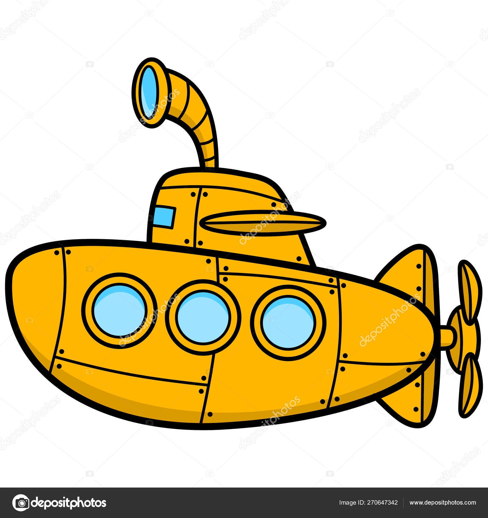 Подводная лодка cartoon