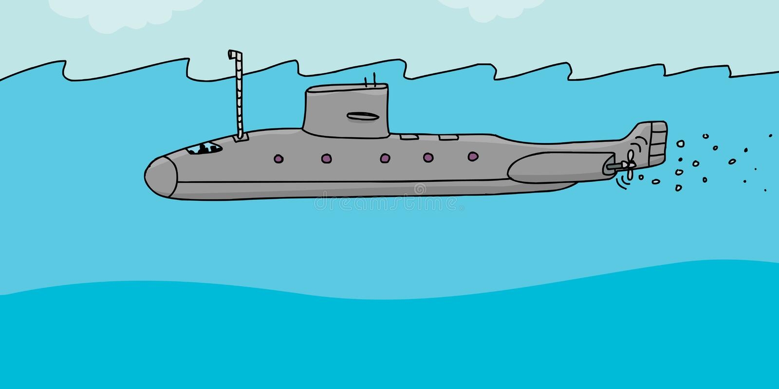 Перископ подводной лодки рисунок