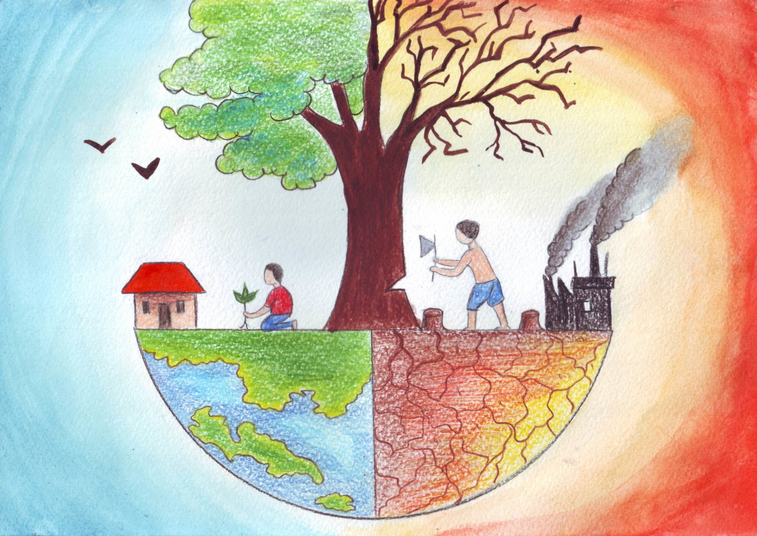 Рисунок окружающая среда и здоровье человека
