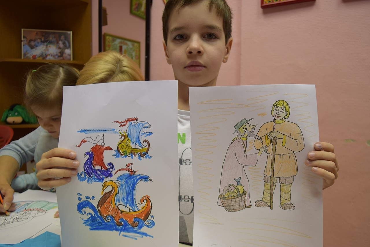 Рисунок на тему сказки Пушкина в детский сад