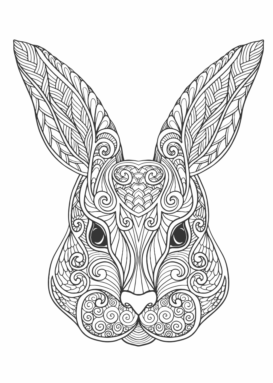 Раскраска антистресс кролик