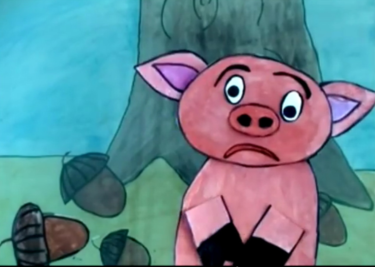 Иллюстрация к басне свинья под дубом 5 класс нарисовать