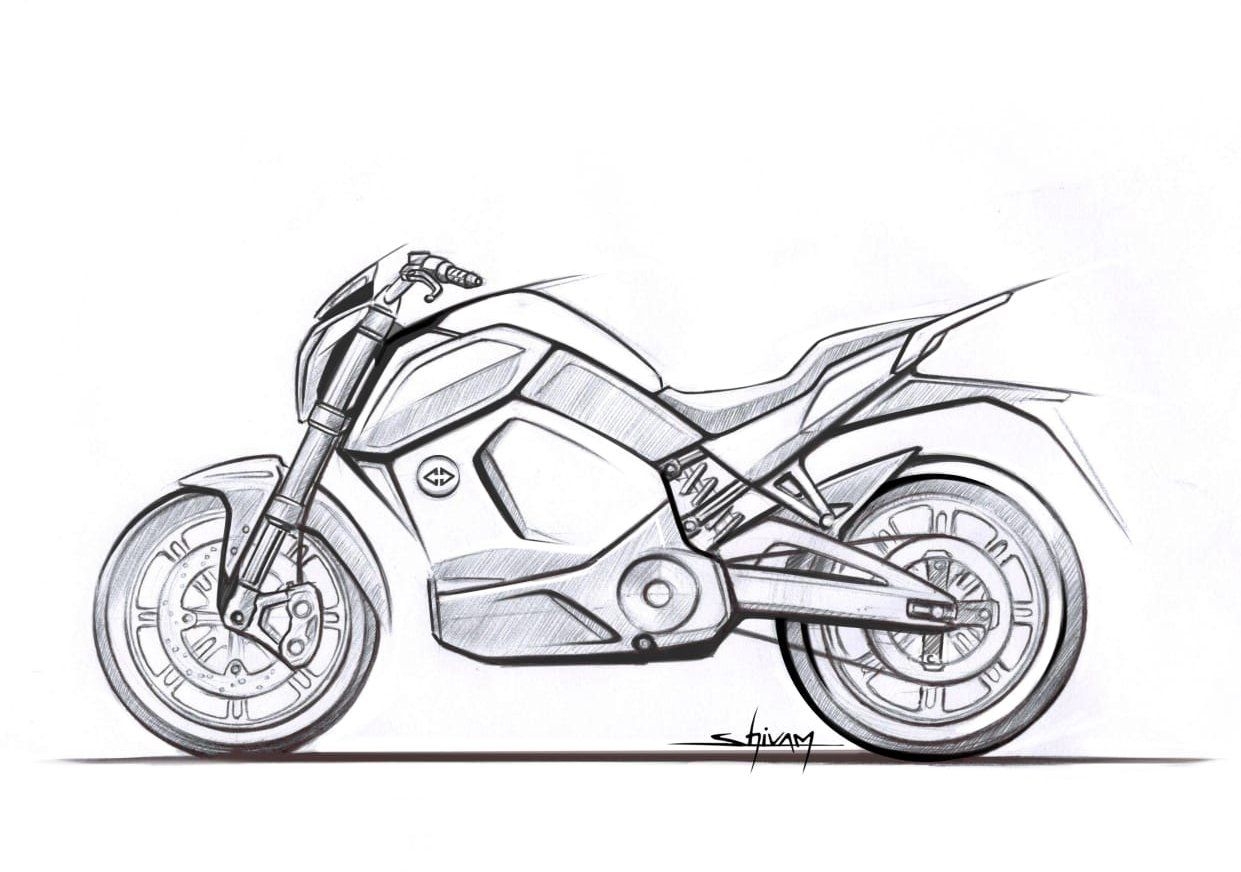 Нарисовать мотоцикл ручкой