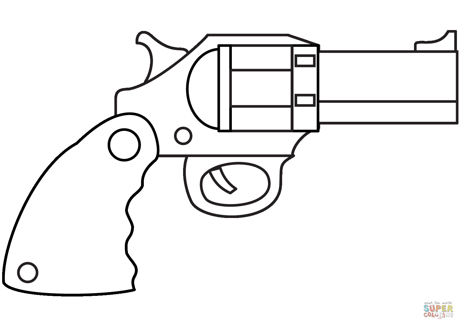 Револьвер раскраска