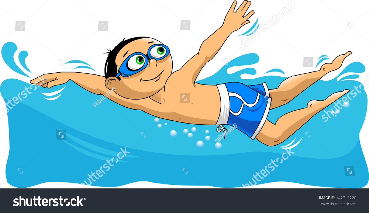 Рисунок плавающий человек детский