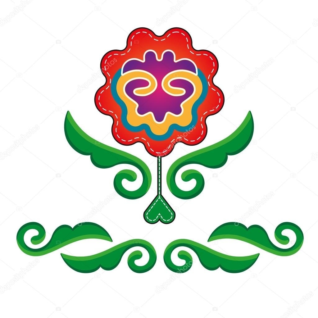 Татарский национальный орнамент тюльпан