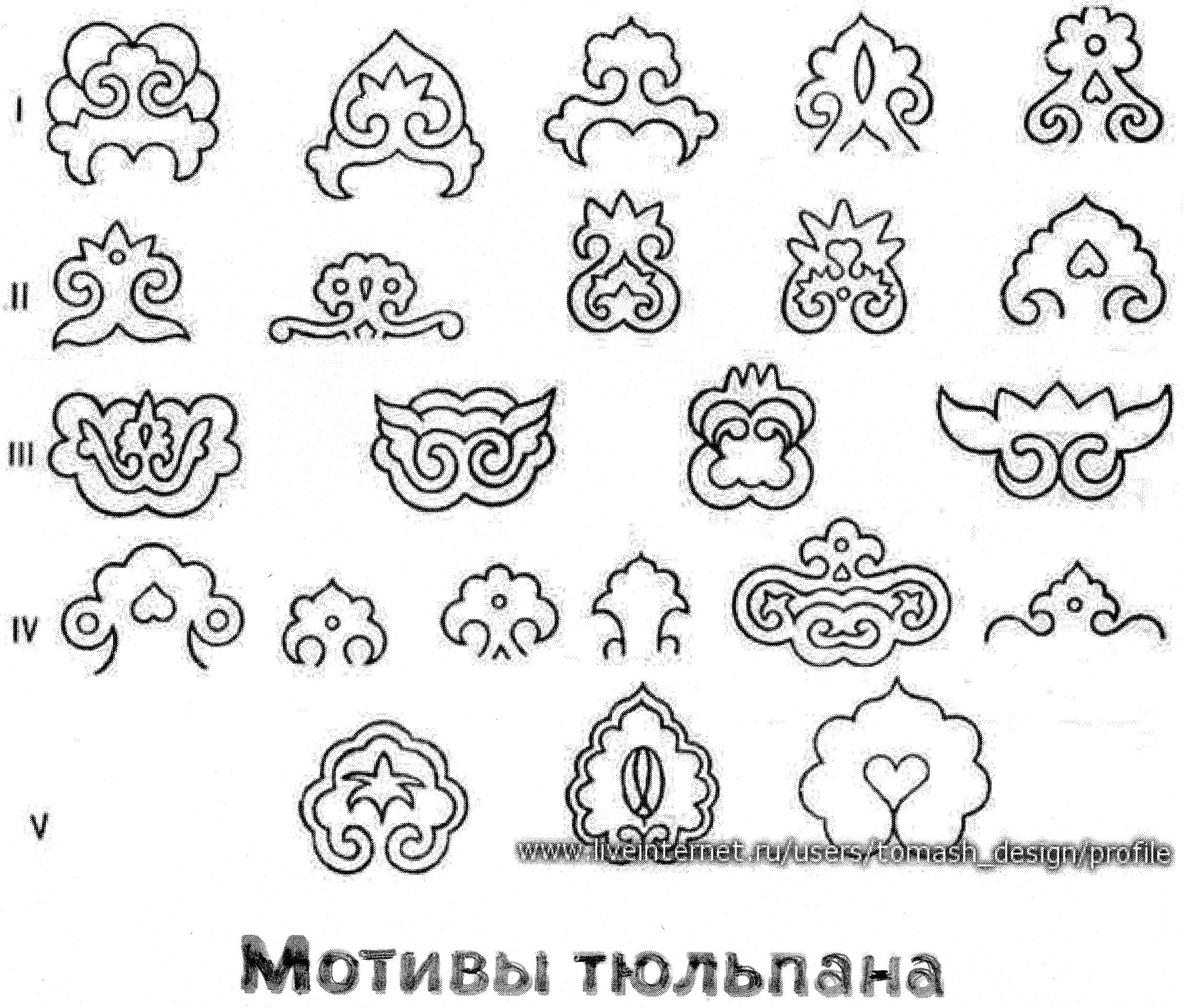 Татарские орнаменты и узоры для тюбетейки